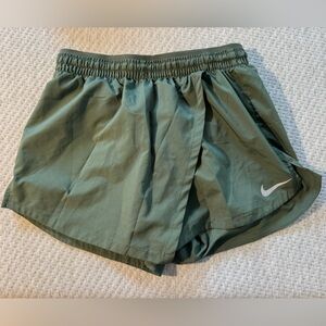 Nike Women's Olive Green Athletic Short/Skort with White Swoosh